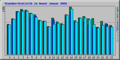 Stunden-Statistik im Monat Januar 2026